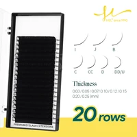 hl since 1990 20rows faux individual lashes maquiagem cilios for professionals black soft eyelash extension thin tape