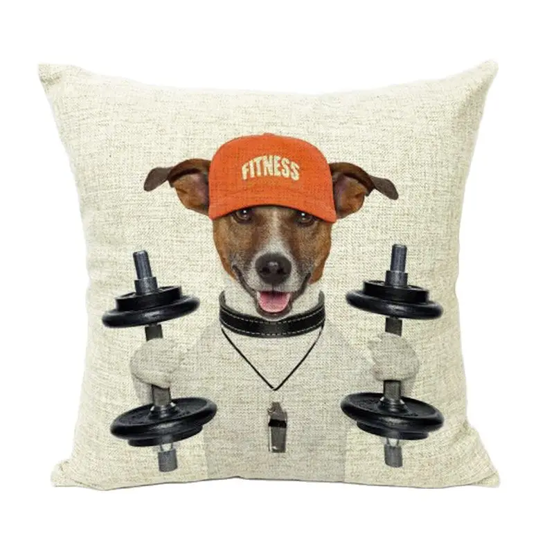 Stylish Pugs Skateboarding Sunglasses Car Pillowcase 45 * cm Beach Vacation Sun Loungers Cheap Decoration Throw Pillow Cover | Дом и сад