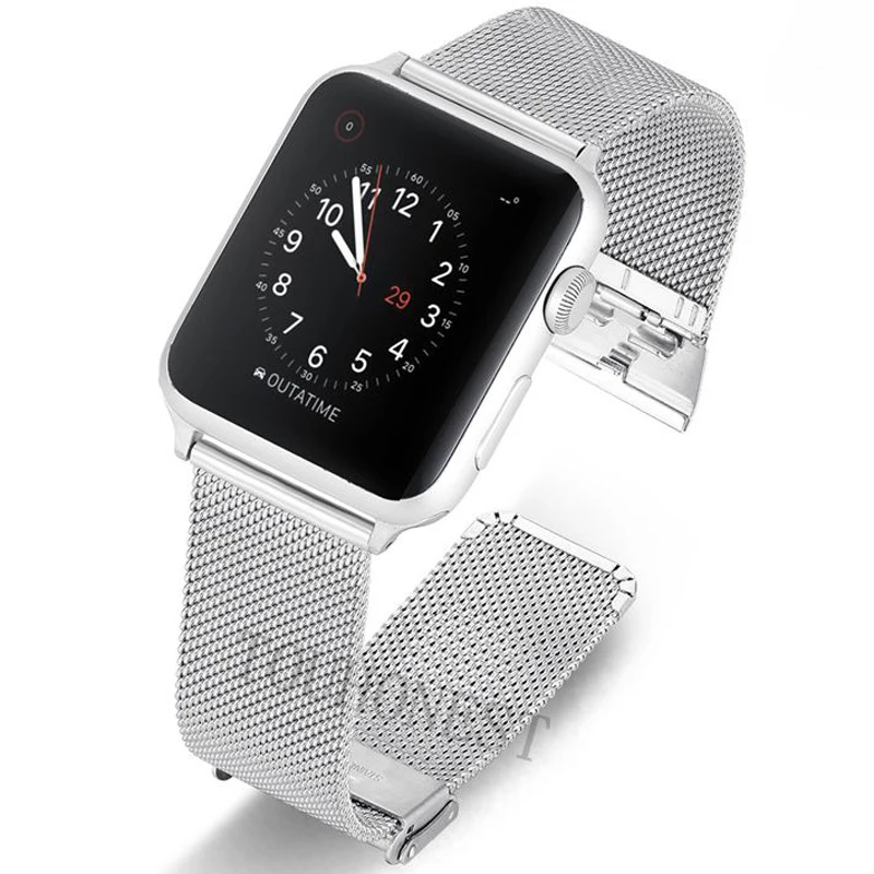 Ремешок Миланская петля для Apple Watch 6 SE 5 4 40 мм 44 сменный металлический браслет из