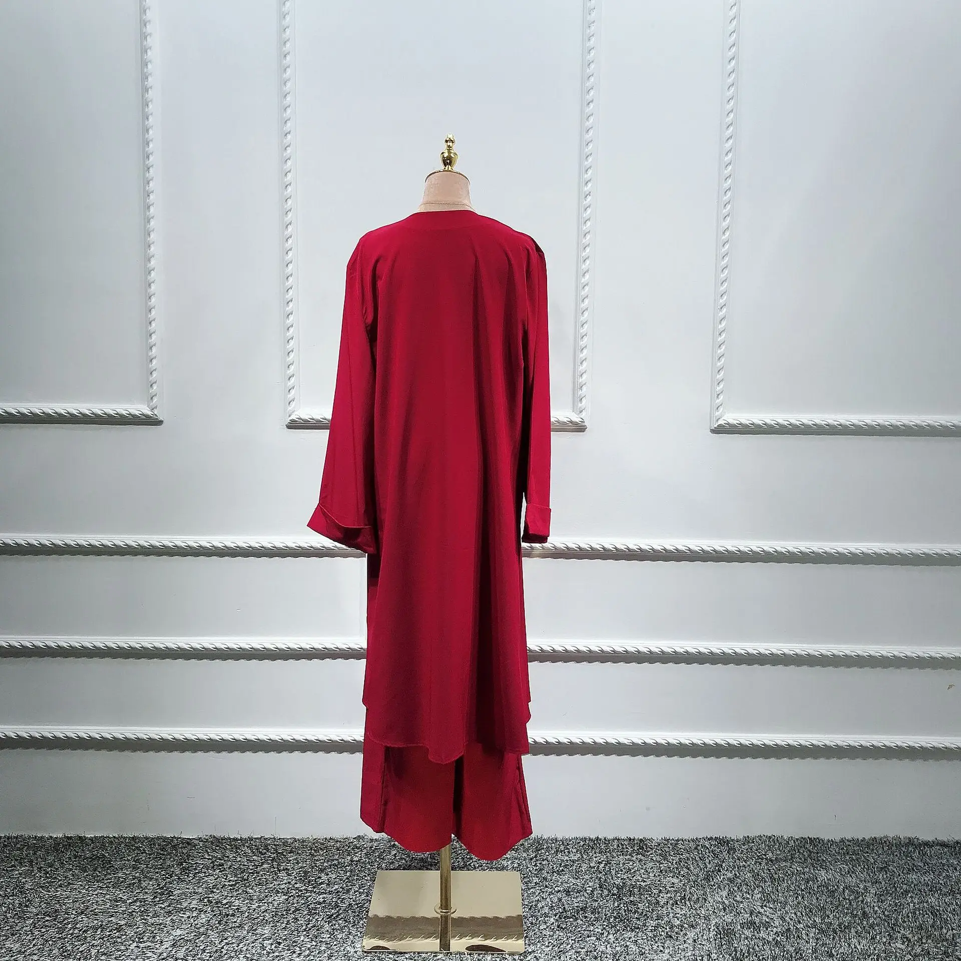 Мусульманские комплекты, 3 предмета, костюмы, топы, штаны, abaya, платье, хиджаб, кардиган-кимоно, длинные халаты, катфан, Ближний Восток, Рамадан, Арабский исламский