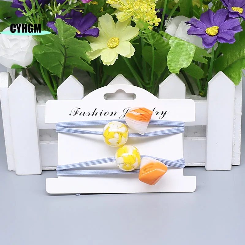 

New Fashion korean amber Hair rope Accessories for Women hair ties Girls elastic hair bands scrunchies designer Hair Band A06-5