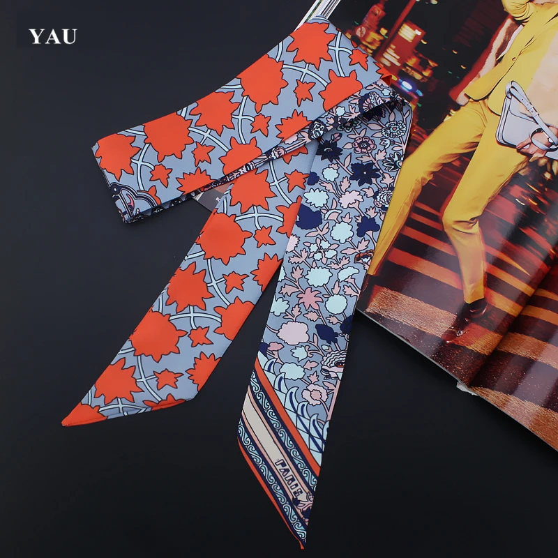 Бренд 95 см * 5 маленькая сумка с цветочным принтом на ремешке маленький шарф