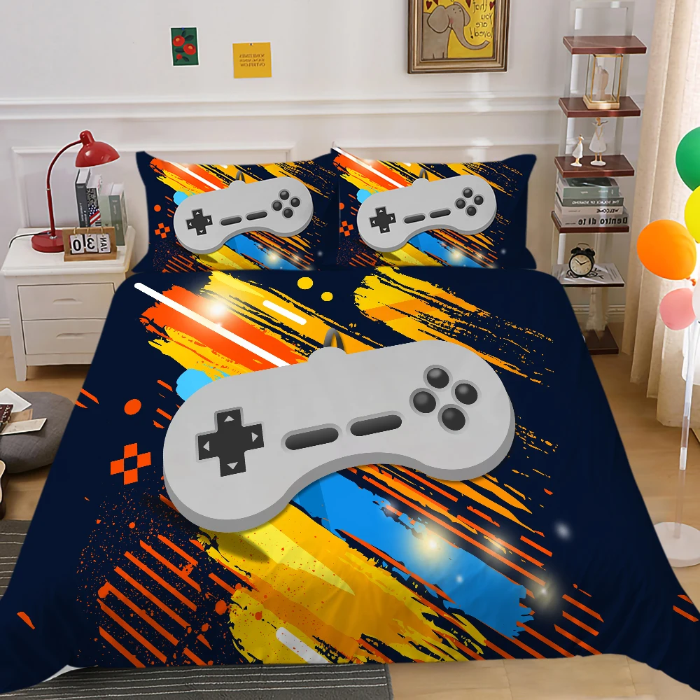 

3D Постельное белье King Размеры пододеяльник комплекты для маленьких мальчиков и девочек комнаты постельное белье игровой джойстик для Xbox 2/3 шт. модный Украшения в спальню