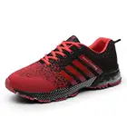 Сетчатые дышащие кроссовки для бега на шнуровке, повседневная спортивная обувь для бега, обувь унисекс, удобная уличная легкая обувь WJ037