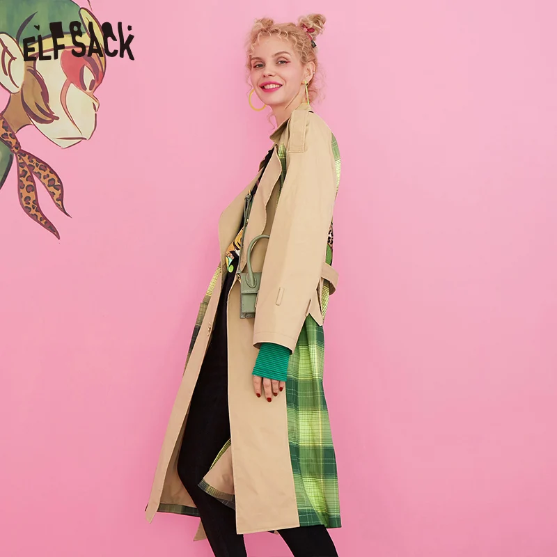 ELFSACK с вышивкой героями мультфильмов комплекты в клетку стиле пэчворк Для женщин