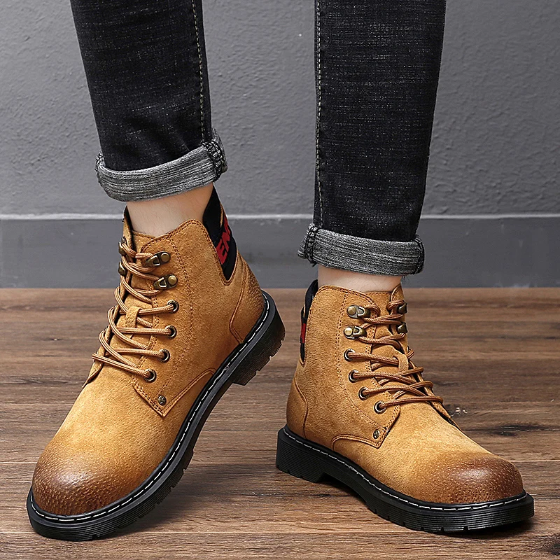 Мужские зимние плюшевые ботинки модные мужские уличные кроссовки походная обувь