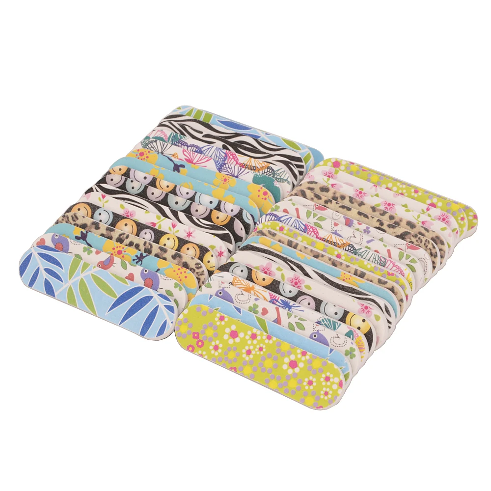 50 шт./партия двусторонние пилки для ногтей зернистость 150/150