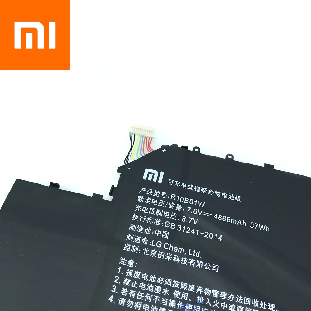 Новый оригинальный ноутбук Xiaomi Mi Air 12 5 4886 мАч R10B01W R10BO1W аккумулятор 7 6 В 37Wh |