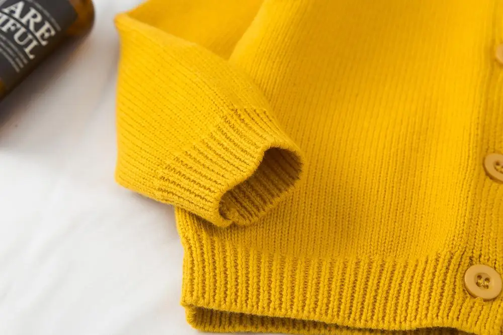 Свитер для маленьких девочек пальто куртка новый вязаный кардиган топы с