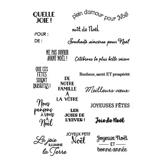 Французский Рождество Хэллоуин прозрачный штамп для французской рождественской