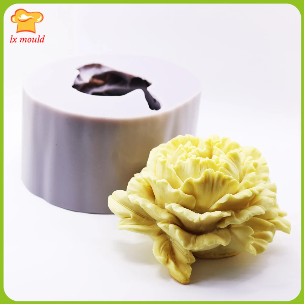 3D силиконовая форма для цветов большая резьбы в виде свечи штукатурка украшения