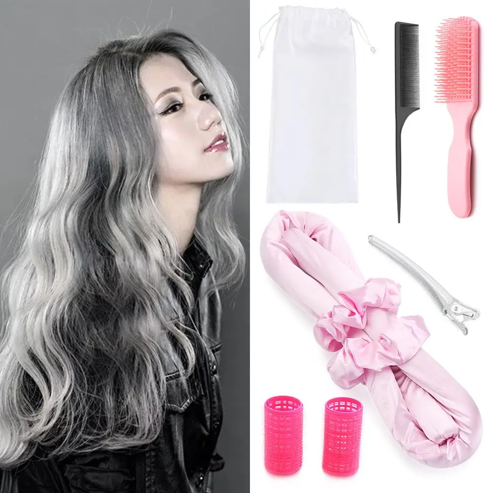 Soft Foam for Women Gril's Makeup Curling Rods ​ No Heat with Hair Clips Roller Heatless Rod Headband | Красота и здоровье