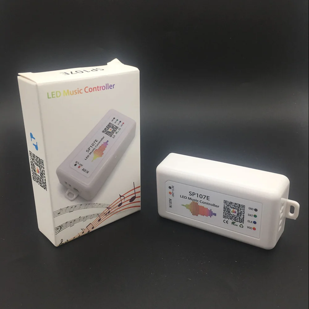 SP108E wifi WS2811 WS2812B контроллер светодиодной музыки SP107E SK6812 SP105E Bluetooth APA102 SP110E WS2801 полосы пикселей DC5-24V вкл.