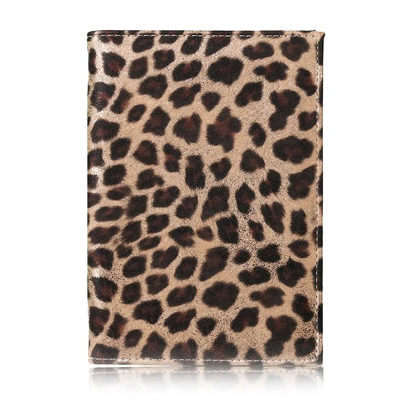 

New fashion Leopard print Passport Holder Leisure Money Banquet Travel Wallet Check Gifts Cards Passport Cover Men Women