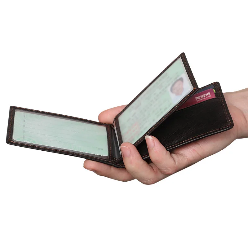 RFID мужской кошелек Ретро стиль натуральная кожа