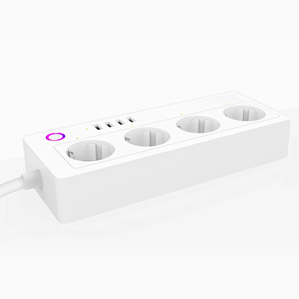 4 розетки Розетка Wifi умная лента питания с USB 4 зарядным портом, приложение Голосовое управление работает с Alexa Google Home Assistant