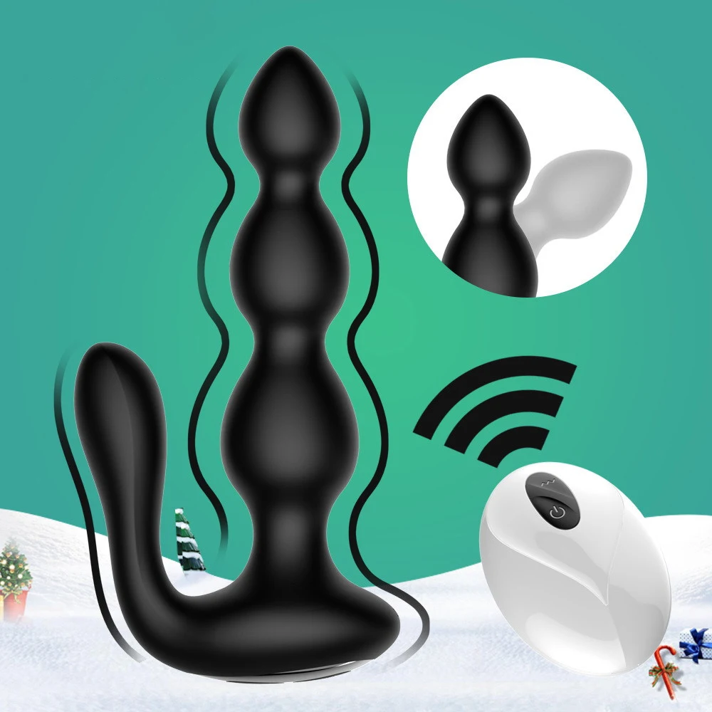 Двойной двигатель анальные шарики вибраторы массажер простаты Анальная пробка