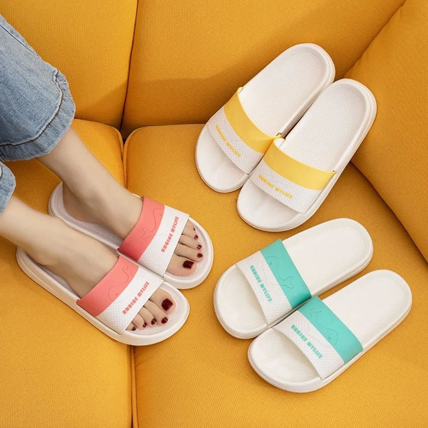 

Шлепанцы унисекс с мягкой подошвой, Нескользящие, летние сандалии для душа, удобные домашние тапочки для мужчин и женщин