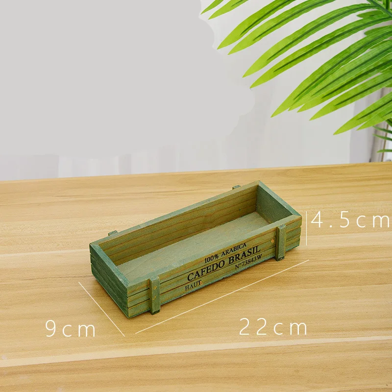 

Creative Succulent Potted Solid Wood Box Home Office Desktop Decoration Jewelry Storage Box Kitchen Household Storage Tools