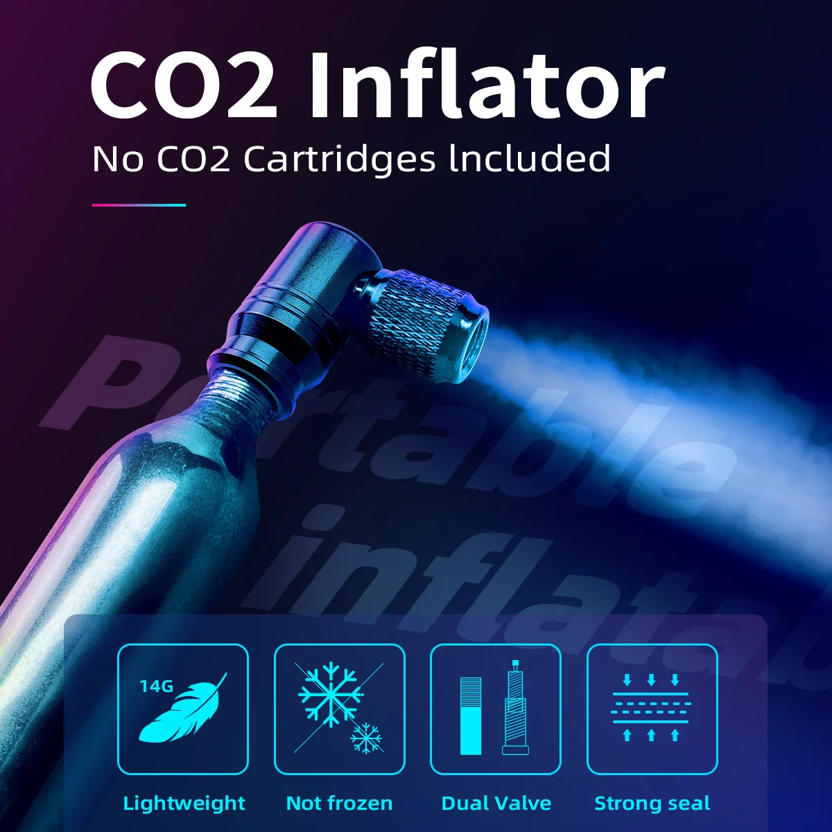 Портативный насос CO2 MORIDER алюминиевый сплав велосипедный для Schrader Presta адаптер