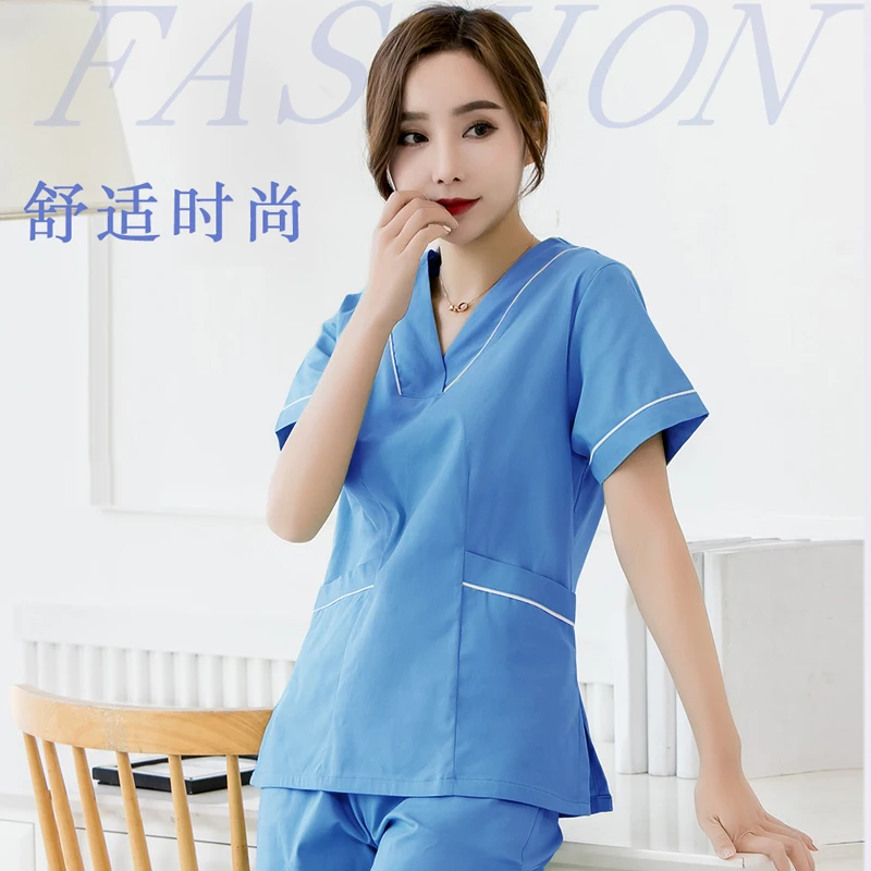 Модные медицинские скрабы униформа для красоты и здоровья женская рубашка из