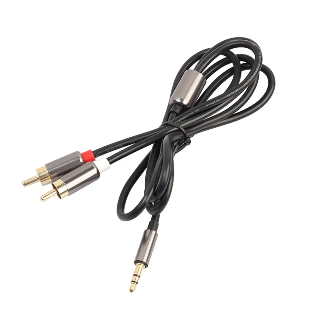 Аудиокабель 3 5 мм в 2 RCA адаптер кабель для динамика 1 м Чистый медный аудиокабель