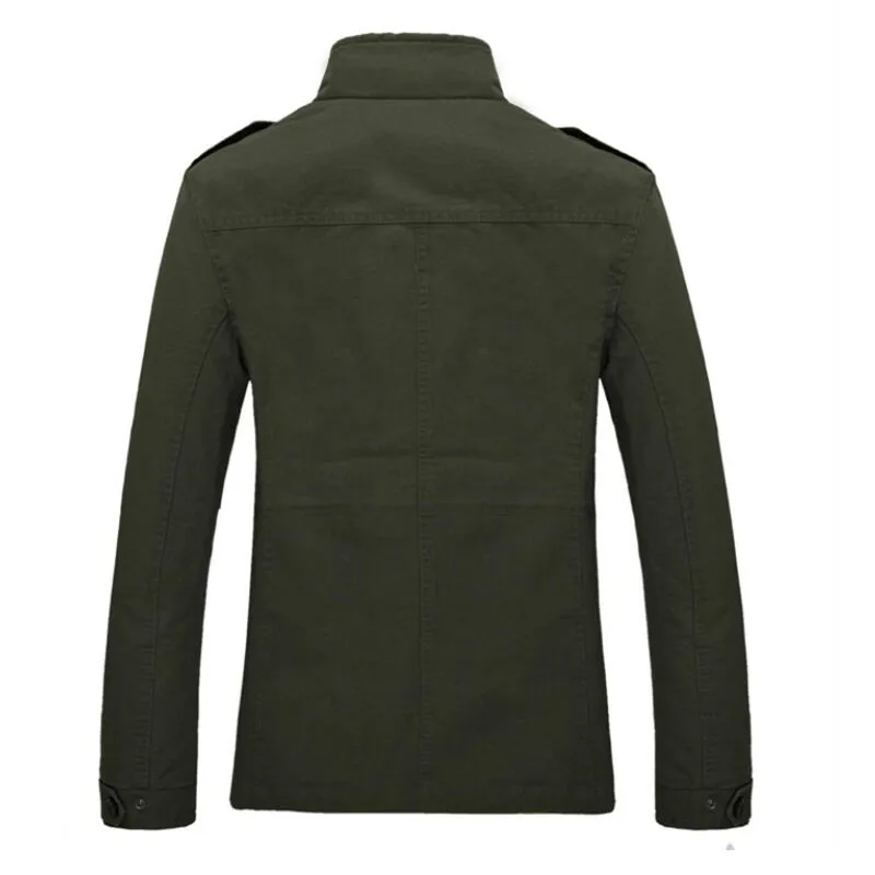 

Men Cotton Jacket Coats Fashion Trench Coat Nice Pop Autumn VogueSilm Fit Overcoat Black Bomber Jacket Male