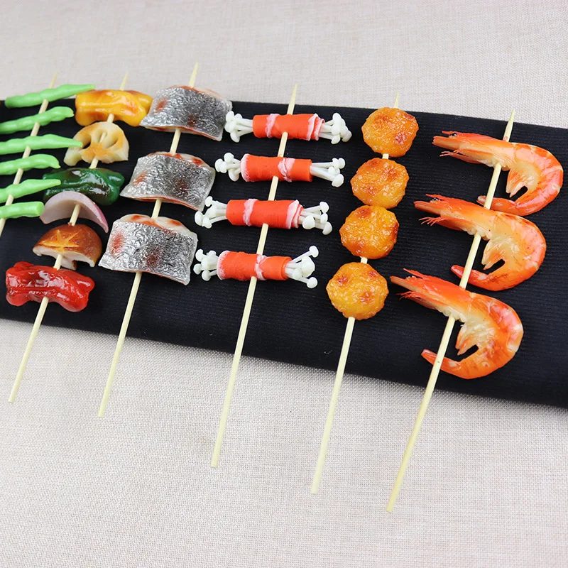 Simulation Barbecue String Vegetable Meat Food Model Fake Store Display Prop Toy Factory | Дом и сад