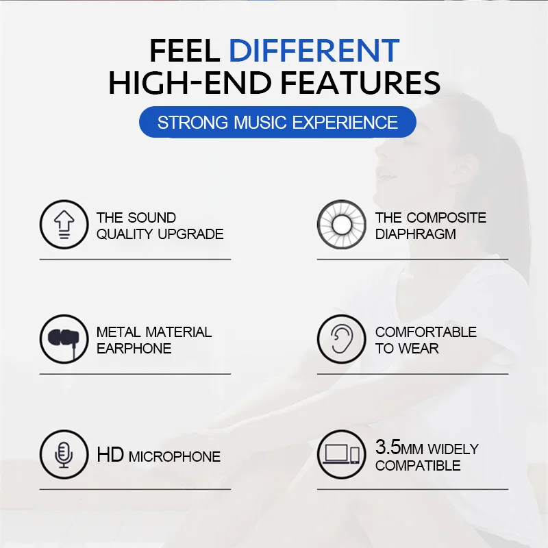 

In-Ear Wired Earphone 3.5mm Earbuds Earphones Music Sport Gaming Headset With mic For IPhone Xiaomi Samsung Huawei Stereo