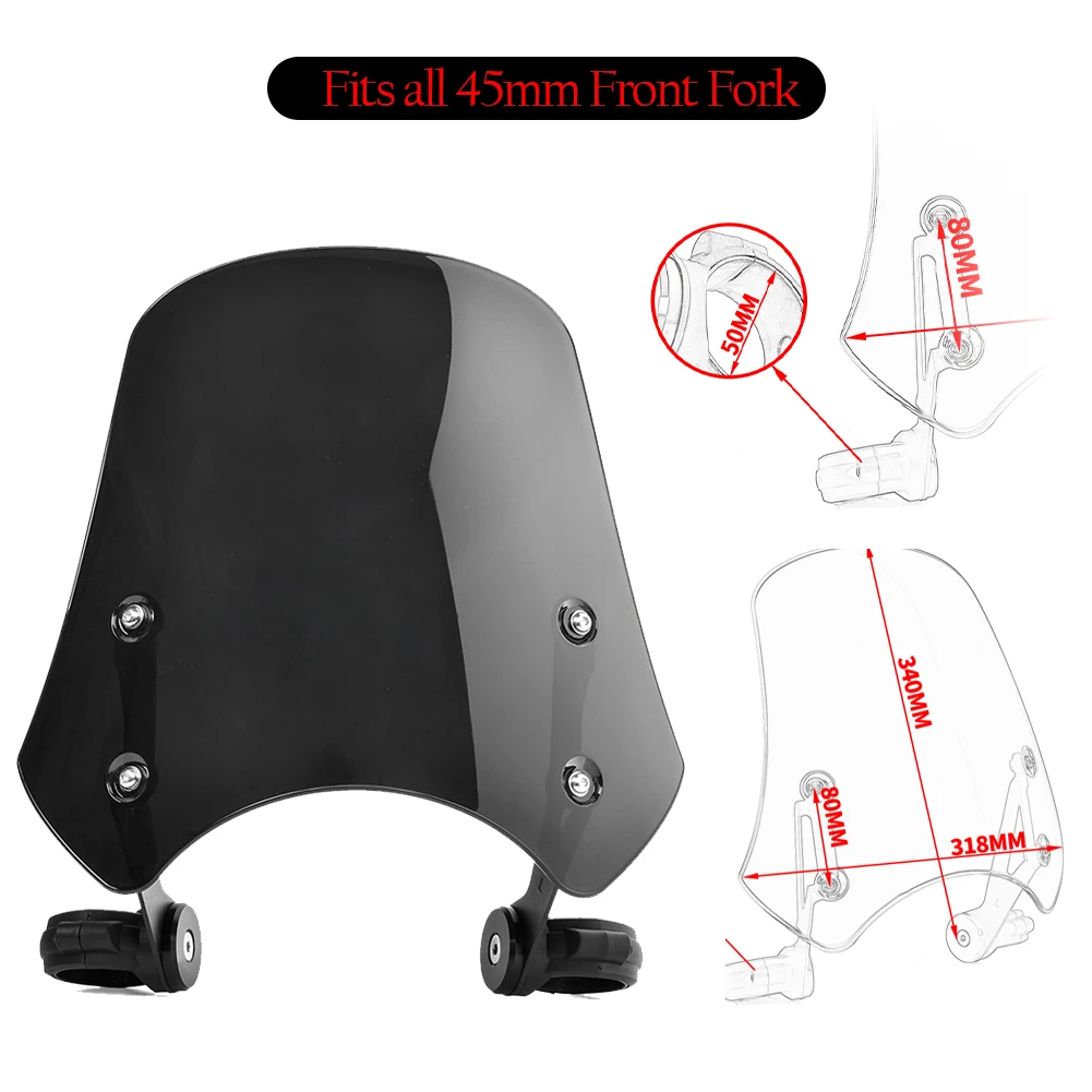 Для Harley с Передней Вилкой 45 мм ветровое стекло мотоцикла дефлектор ветрового