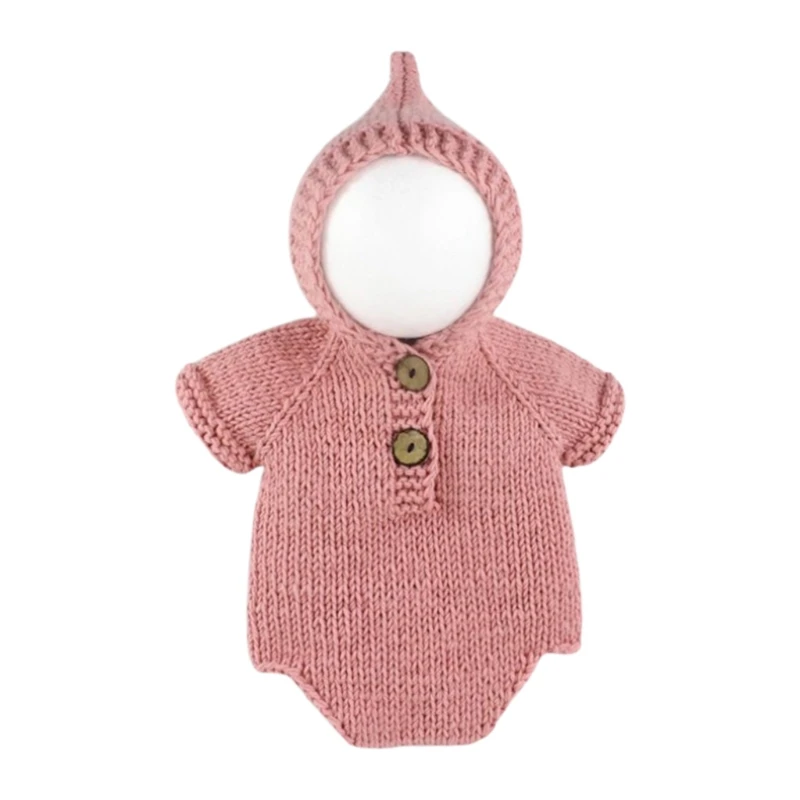 

Baby Hooded Romper Outfits Newborns Photography Props Photo Shooting Clothing