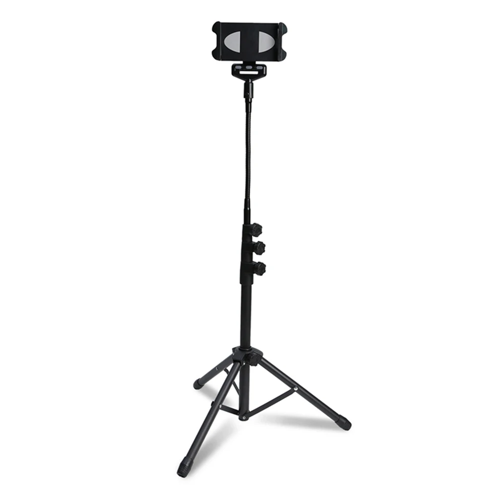 Flexible Tripod Floor Stand for iPad iPhone Foldable Adjustable Tablet Phone Mount Holder Support Bracket for Mobile Phone