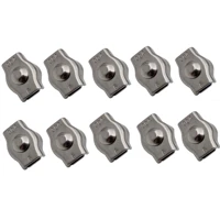 10 pcs stainless steel 304 box type single card wire rope chuck ingot clip