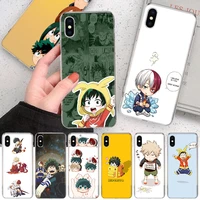 my hero academia midoriya anime soft phone case for iphone 11 12 13 pro max xr x xs mini apple 8 7 plus 6 6s se 5s fundas coque