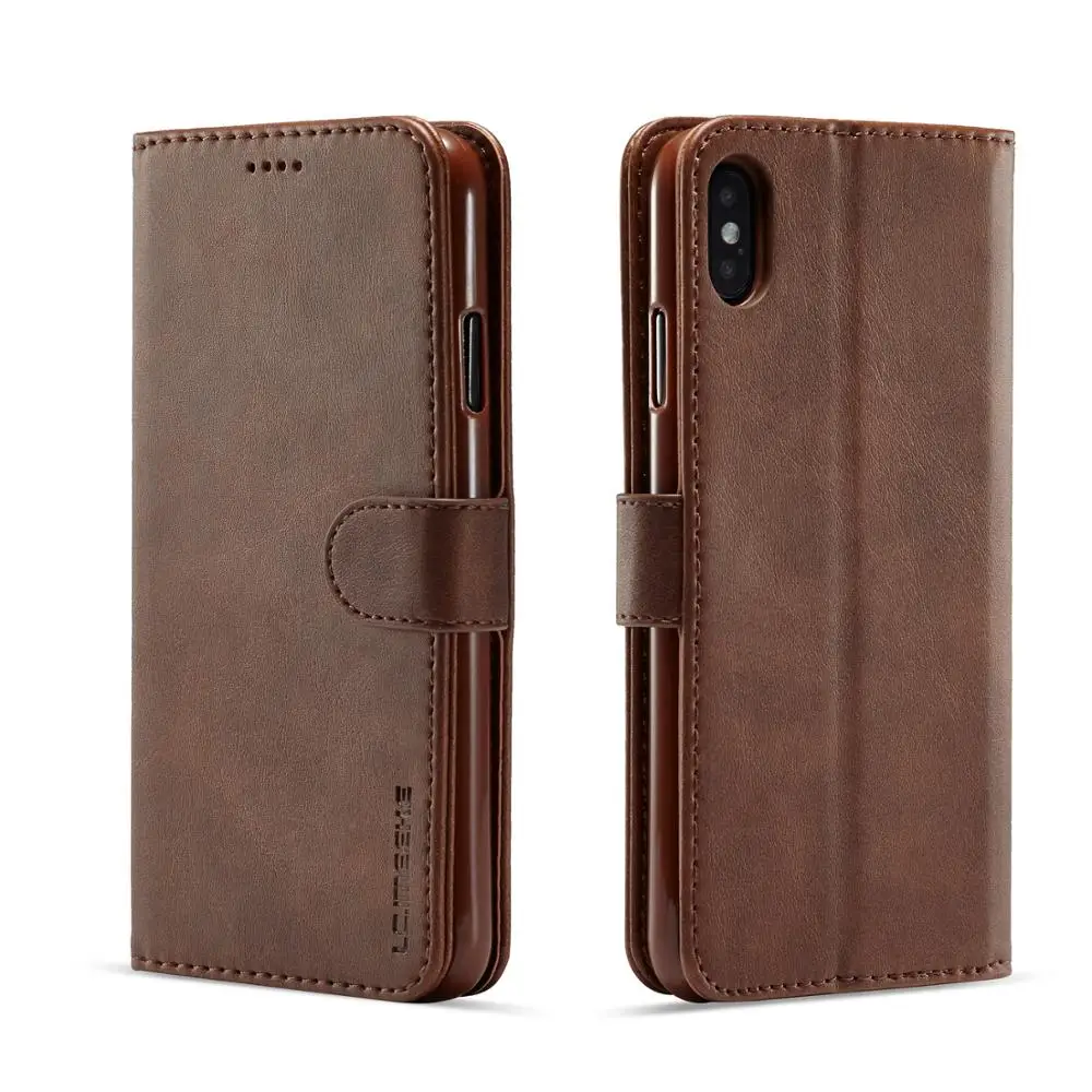 Coffee Кожаный чехол для iPhone 11 Pro Max 11 Pro 11 простой Гладкий флип-чехол-бумажник для iPhone XS Max XR XS X 7 8 6 6S Plus - Цвет: Coffee