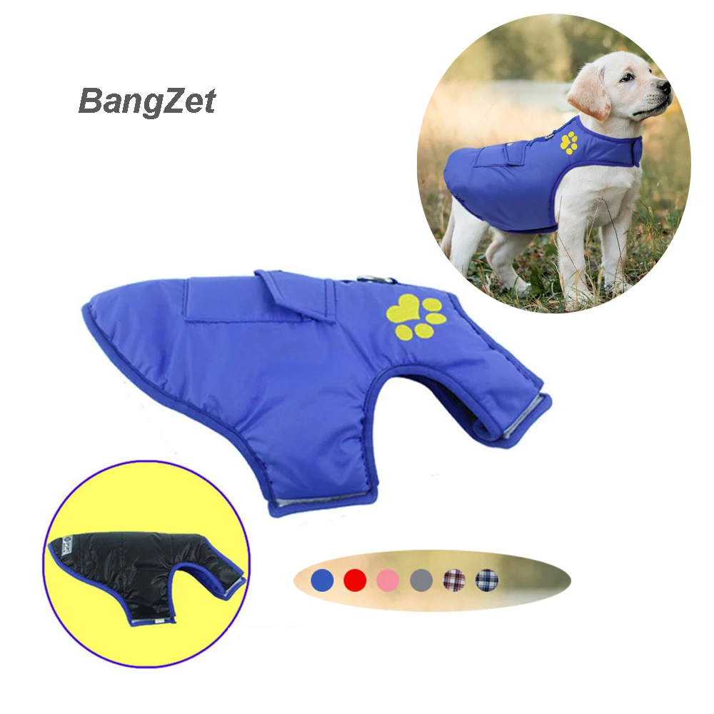 

Reversible vest dog clothing for winter, thick 3-layer coat for pets, waterproof suit for small and large dogs