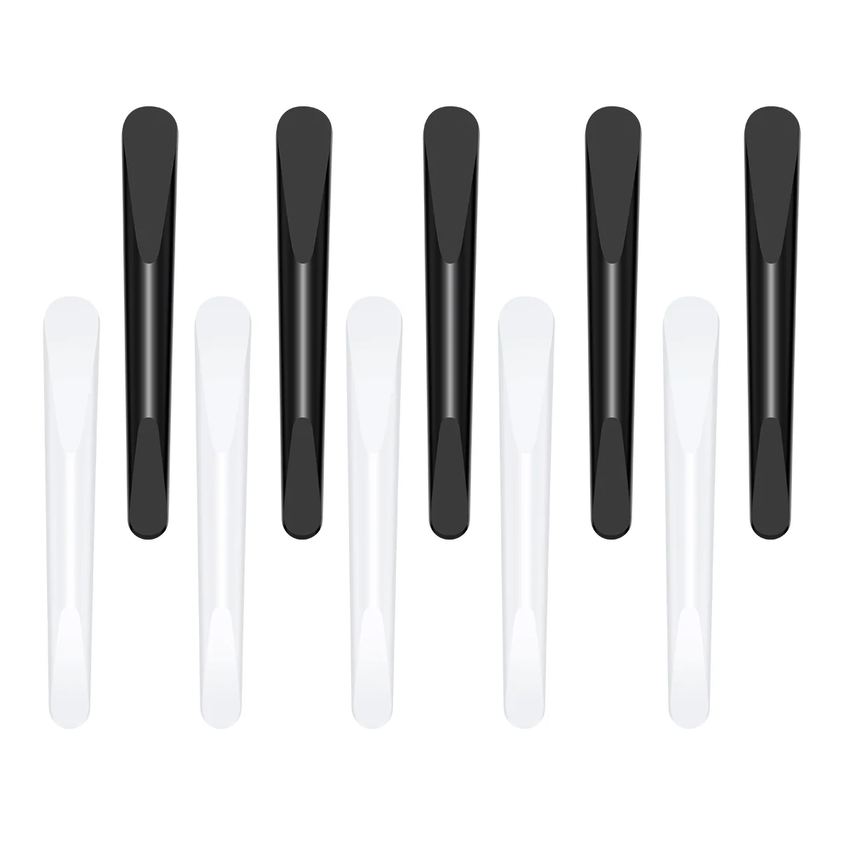 

Lurrose 10pcs Makeup Frosted Tip Spatula Cosmetic Mask Spatula for Mixing and Sampling Facial Mask White and Black
