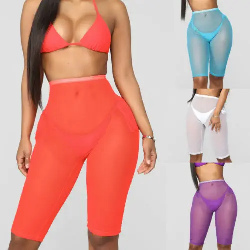 Пикантные Для женщин сетки Шорты с высокой талией женские ажурные колготки