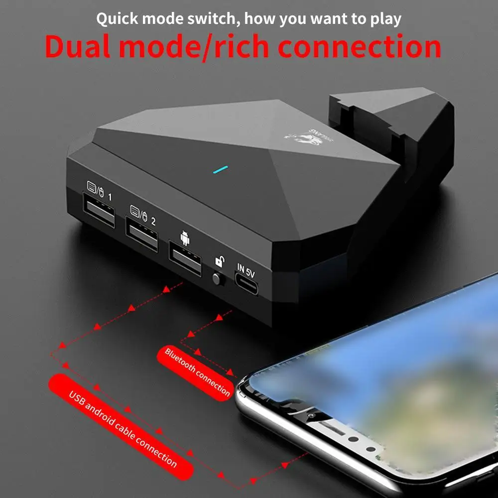 PUBG gamepad G5 Keyboard-Mouse-Converter Mobile Gamepad Adapter Dock For Android IOS Game Cod | Электроника