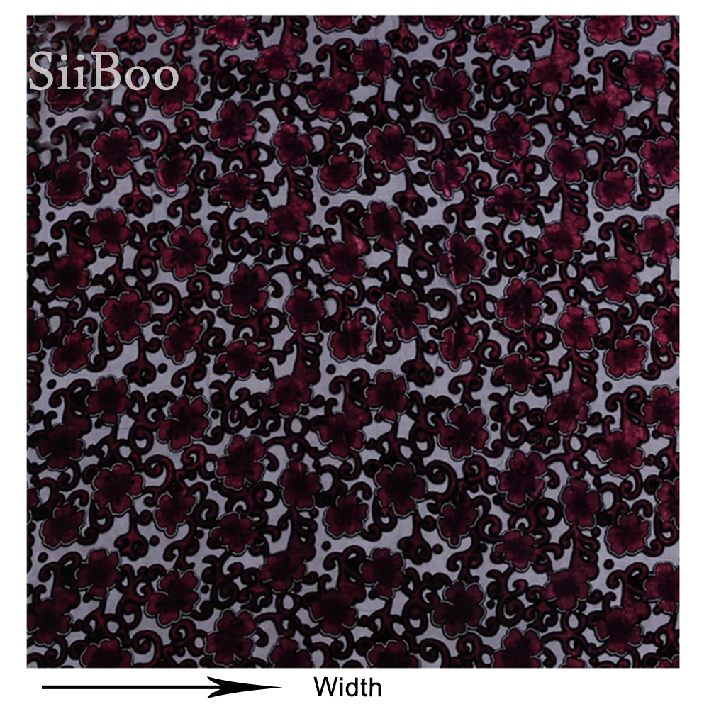 Элегантная Шелковая ткань синего красного цветов из флока и вискозы для платья