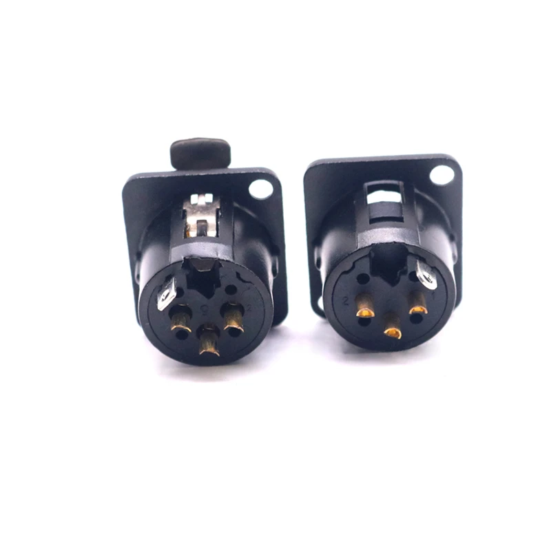 2 шт латунная позолоченная штепсельная вилка hi end XLR 3 контактная шасси для