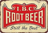 ibc root beer metal tin sign 8x12 inch retro sign