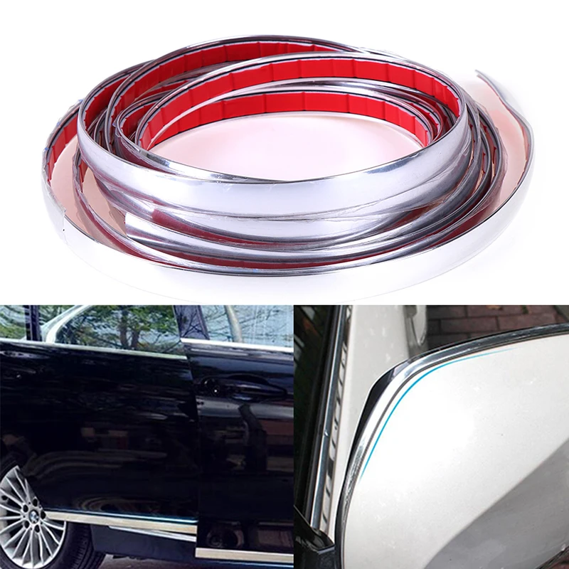 

3M Durable Silver Car Chrome Styling Decoration Moulding Trim Strip Tape 12mm Width