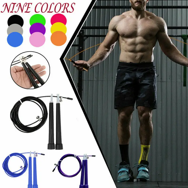 Новое поступление 3 м Стальная проволока Скорость Скакалка Регулируемый Crossfit