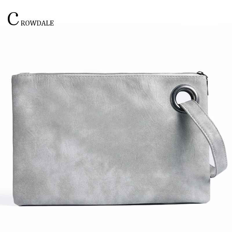 

CROWDALE Fashion solid women's clutch bag women envelope bag clutch evening package women high quality PU women messenger bags