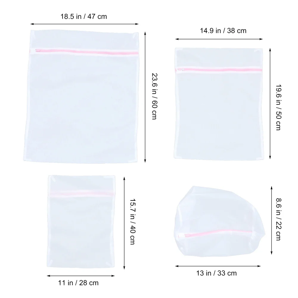 

4pcs Household Mesh Laundry Bags Underwear Wash Bag Clothes Washing Bags