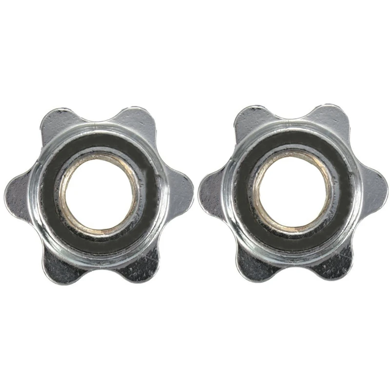 

2x 1″ standard barbell spinlock collars screw clamp dumbbell bar weight lifting
