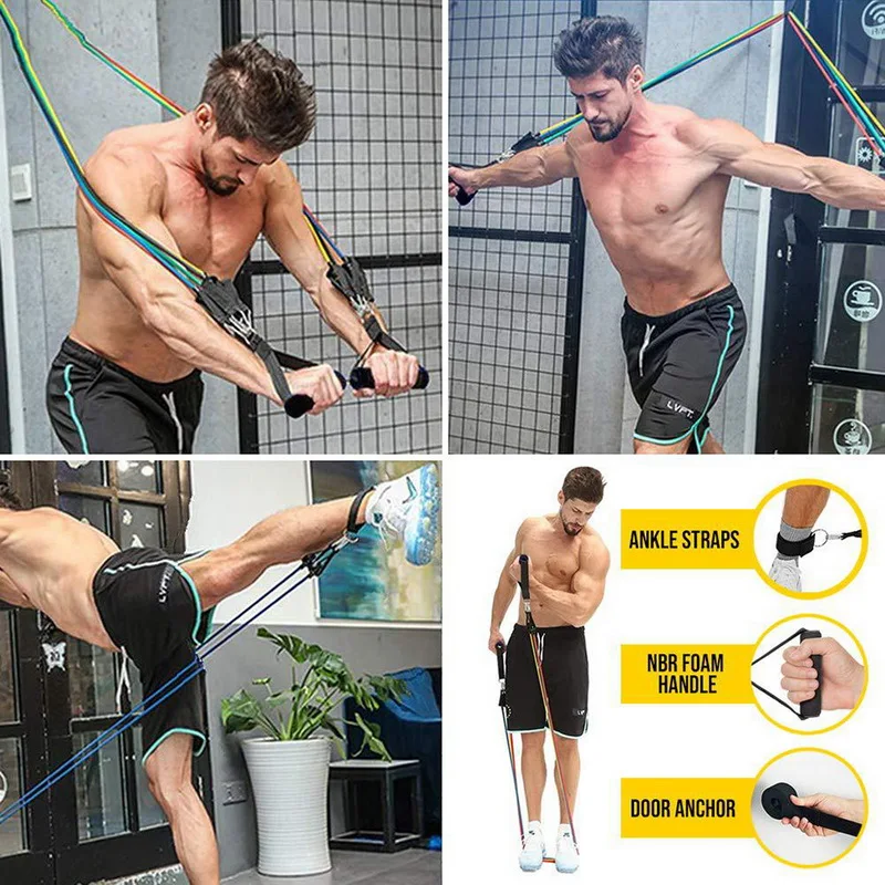 

Fitness Pull Rope Yoga Rubber Band Elastic Belt Upgrade Training Belt Pilates Fitness Equipment Combination Gym Traction Rope