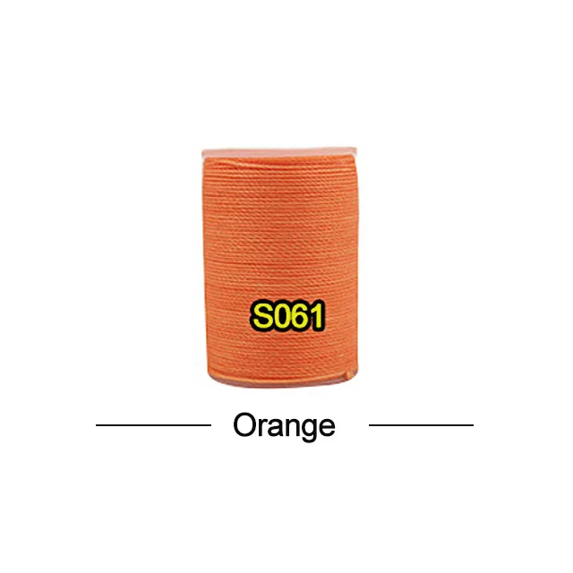Orange Высокое качество 0,8 мм прочная полиэфирная нить DIY ремесло цвет Ручное шитье круглая вощеная нить, для кожаной одежды бумажник диван - Цвет: Orange