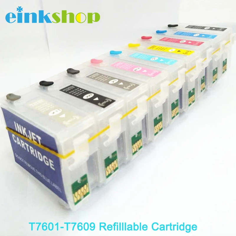 Einkshop T7601 T7602 T7603 T7604 T7605 T7606 T7607 T7608 T7609 пустой перезаряжаемый картридж для Epson P600 surecolor